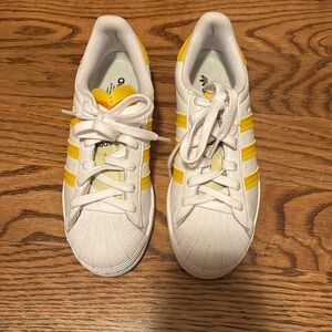 Adidas athletic shoes, kid size 5.